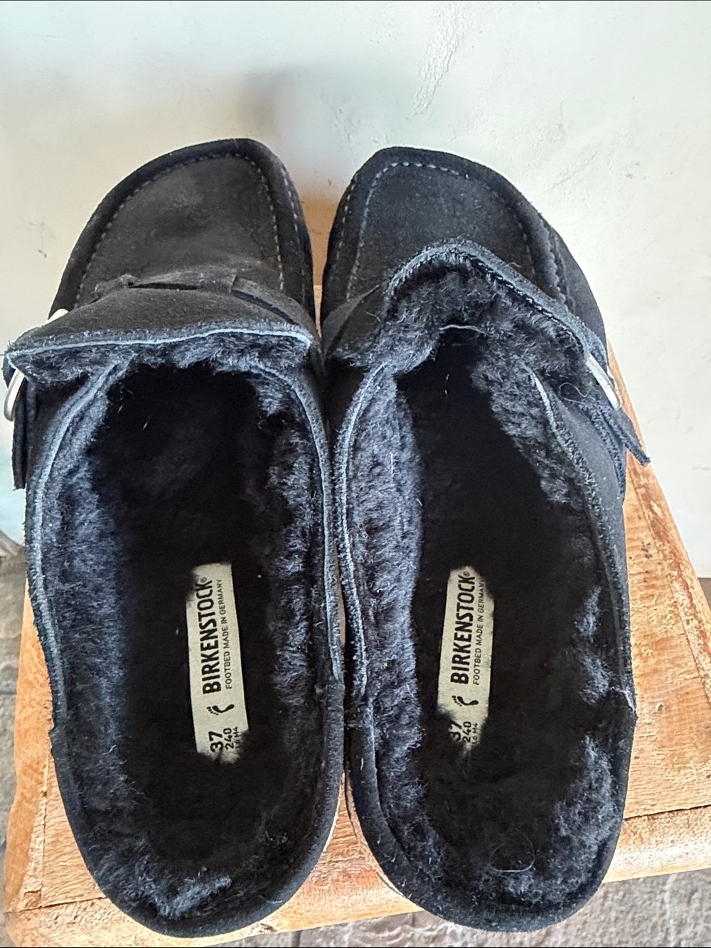 Birkenstock Buckley Black Clog shearling suede - Picture 4 of 5